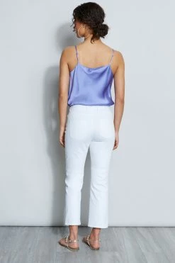 Elie Tahari Cropped White Jeans -Elie Tahari Sales 2023 E303D202 WHITE 3BACK 020