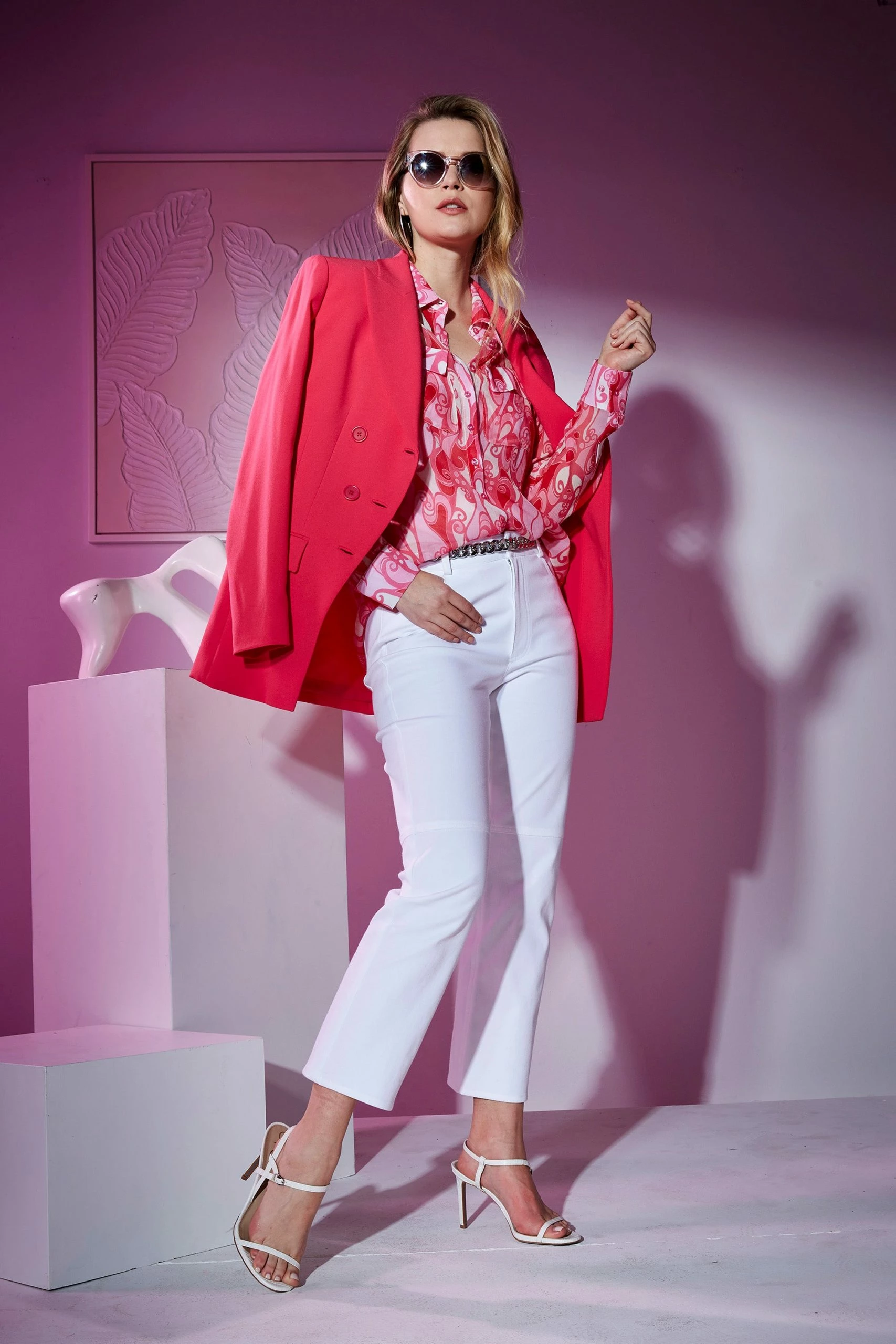 Elie Tahari Silk Biba Swirl Button Down Shirt 6 Elie Tahari Silk Biba Swirl Button Down Shirt - Image 4