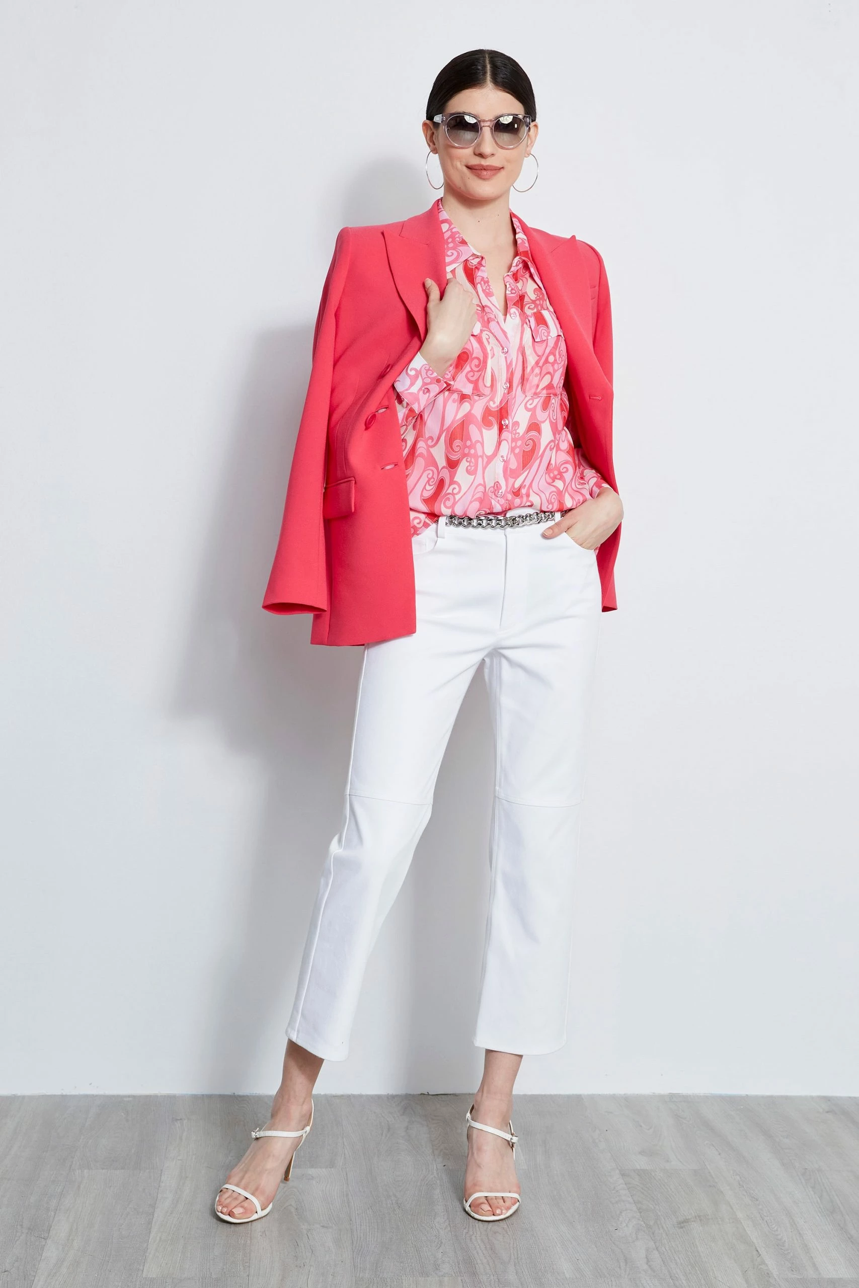 Elie Tahari Silk Biba Swirl Button Down Shirt 7 Elie Tahari Silk Biba Swirl Button Down Shirt - Image 5