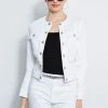 Elie Tahari Crest Button Denim Jacket -Elie Tahari Sales 2023 E303D202 WHITE E303D103 WHITE E65X2502 BLACK 2front 4238