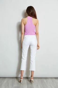 Elie Tahari Cowl Halter Shirt -Elie Tahari Sales 2023 E303D202 WHITE E410N513 BRIGHTVIOLA 3back 183