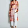 Elie Tahari Ombre Silk Chiffon Maxi Shirt