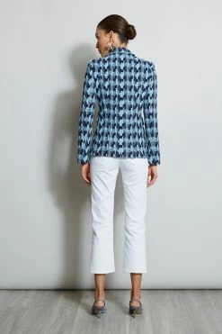 Elie Tahari Twisted Tweed Blazer -Elie Tahari Sales 2023 E303D202 White E1022102 Multi E307G502 Stargazer 3BACK 379copy