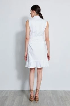 Elie Tahari Denim Fit & Flare Dress 9 Elie Tahari Denim Fit & Flare Dress -Elie Tahari Sales 2023 E303D603 WHITE 3back 5132