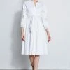 Elie Tahari Embroidered Cotton Tie Dress -Elie Tahari Sales 2023 E3044603 WHITE 1HERO 2982
