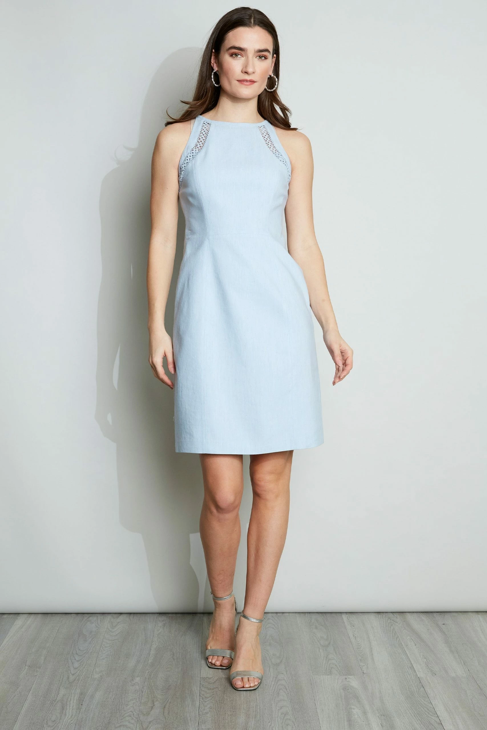 Elie Tahari Linen Lace Detail Dress 5 Elie Tahari Linen Lace Detail Dress - Image 3