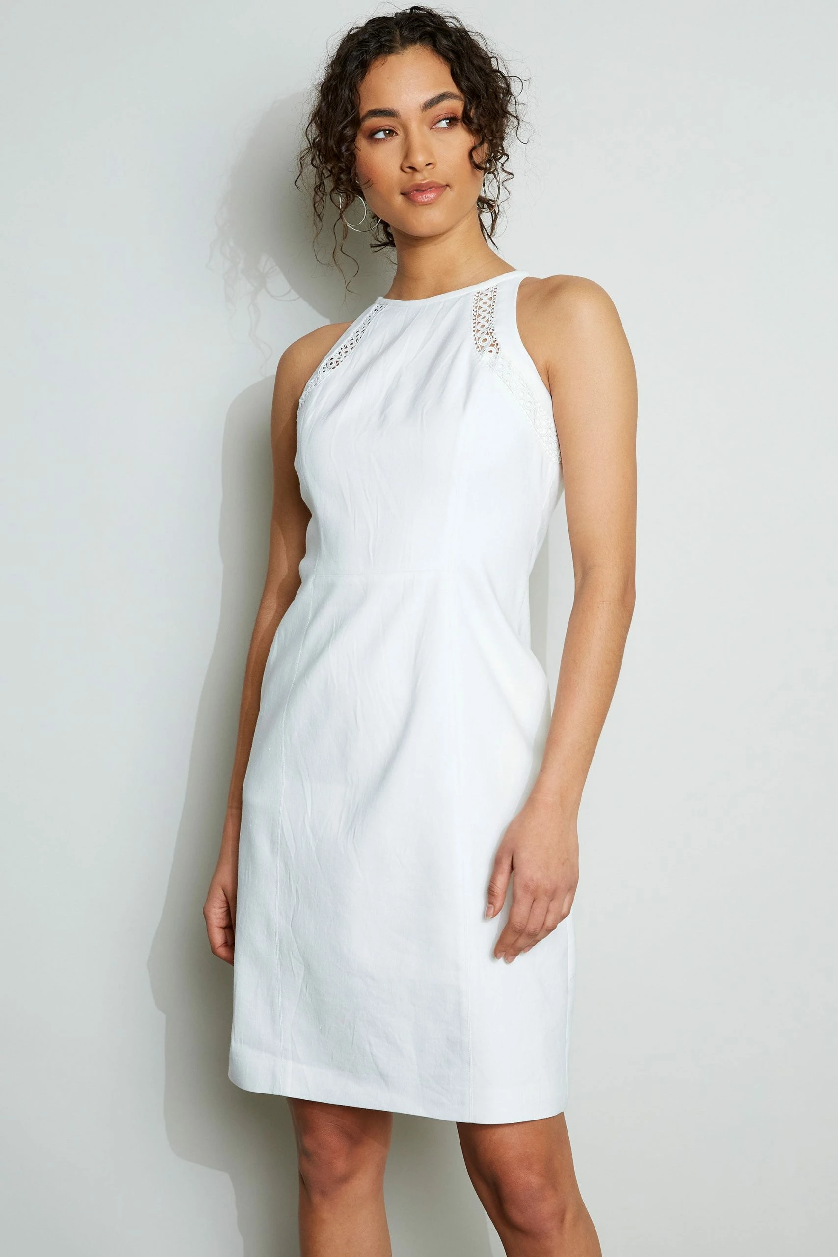 Elie Tahari Linen Lace Detail Dress 9 Elie Tahari Linen Lace Detail Dress - Image 7