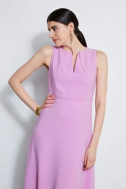 Elie Tahari Fit & Flare Dart Midi Dress -Elie Tahari Sales 2023 E3087603 ORCHID 2FRONT 2811