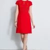 Elie Tahari Geo Lace Inset Dress -Elie Tahari Sales 2023 E3087613 BERRY 1hero 5085
