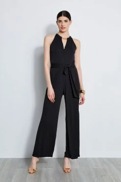 Elie Tahari Chain Jersey Jumpsuit
