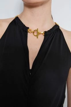 Elie Tahari Chain Jersey Jumpsuit -Elie Tahari Sales 2023 E309U613 BLACK 2FRONT 2637