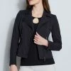 Elie Tahari Stretch Moto Jacket