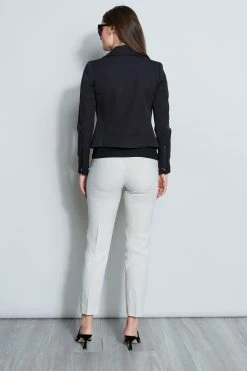 Elie Tahari Stretch Moto Jacket -Elie Tahari Sales 2023 E30M0102 BLACK 3BACK 042