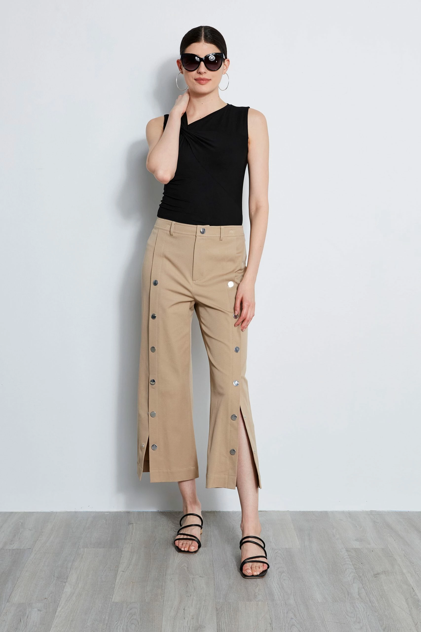 Elie Tahari Stretch Twill Snap Pant 5 Elie Tahari Stretch Twill Snap Pant - Image 3