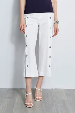 Elie Tahari Stretch Twill Snap Pant