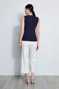 Elie Tahari Stretch Twill Snap Pant -Elie Tahari Sales 2023 E30M0203 WHITE E356X503 STARGAZER 2FRONT 2121 2aa5ed3c 04ce 4e7e 8326 10ebbf102152