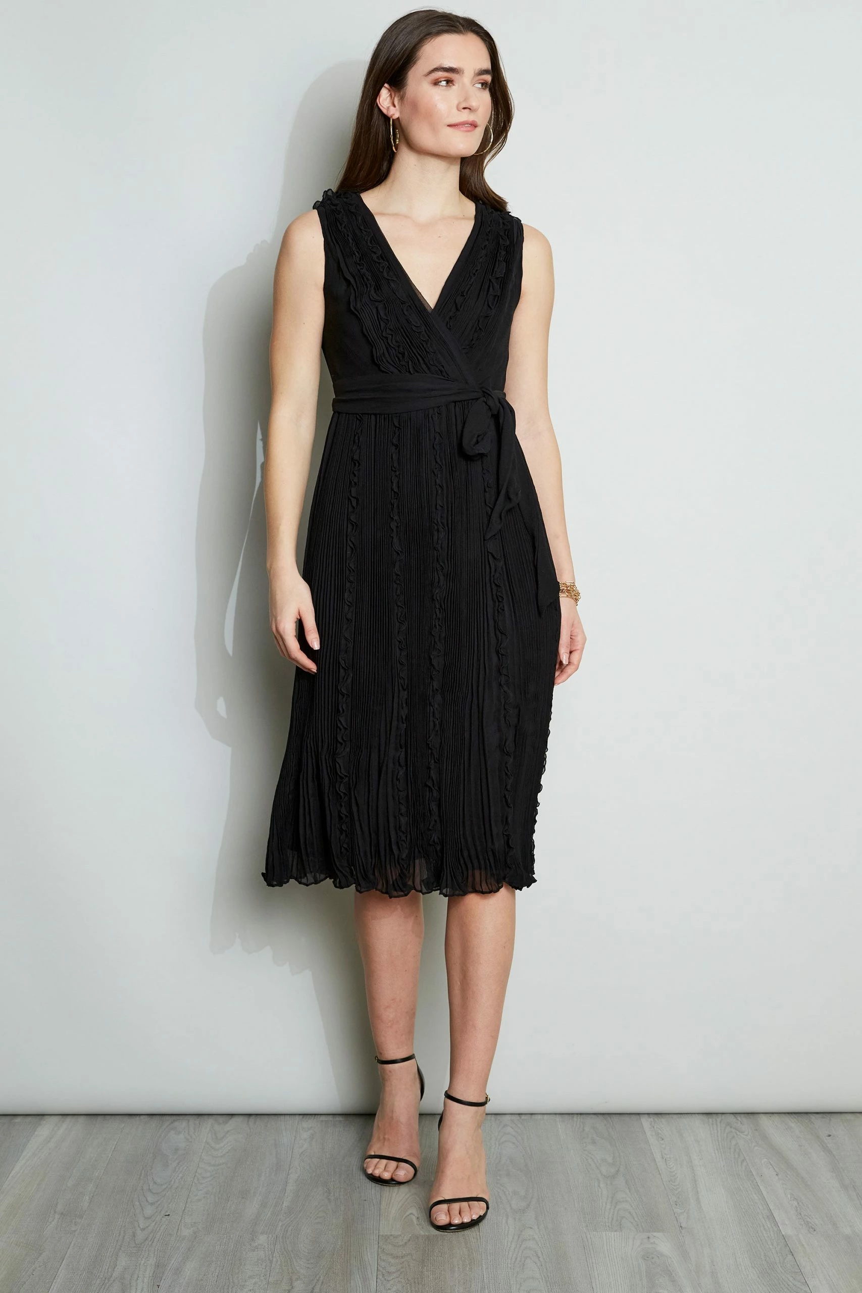 Elie Tahari Silk Ruffle Midi Dress 7 Elie Tahari Silk Ruffle Midi Dress - Image 5