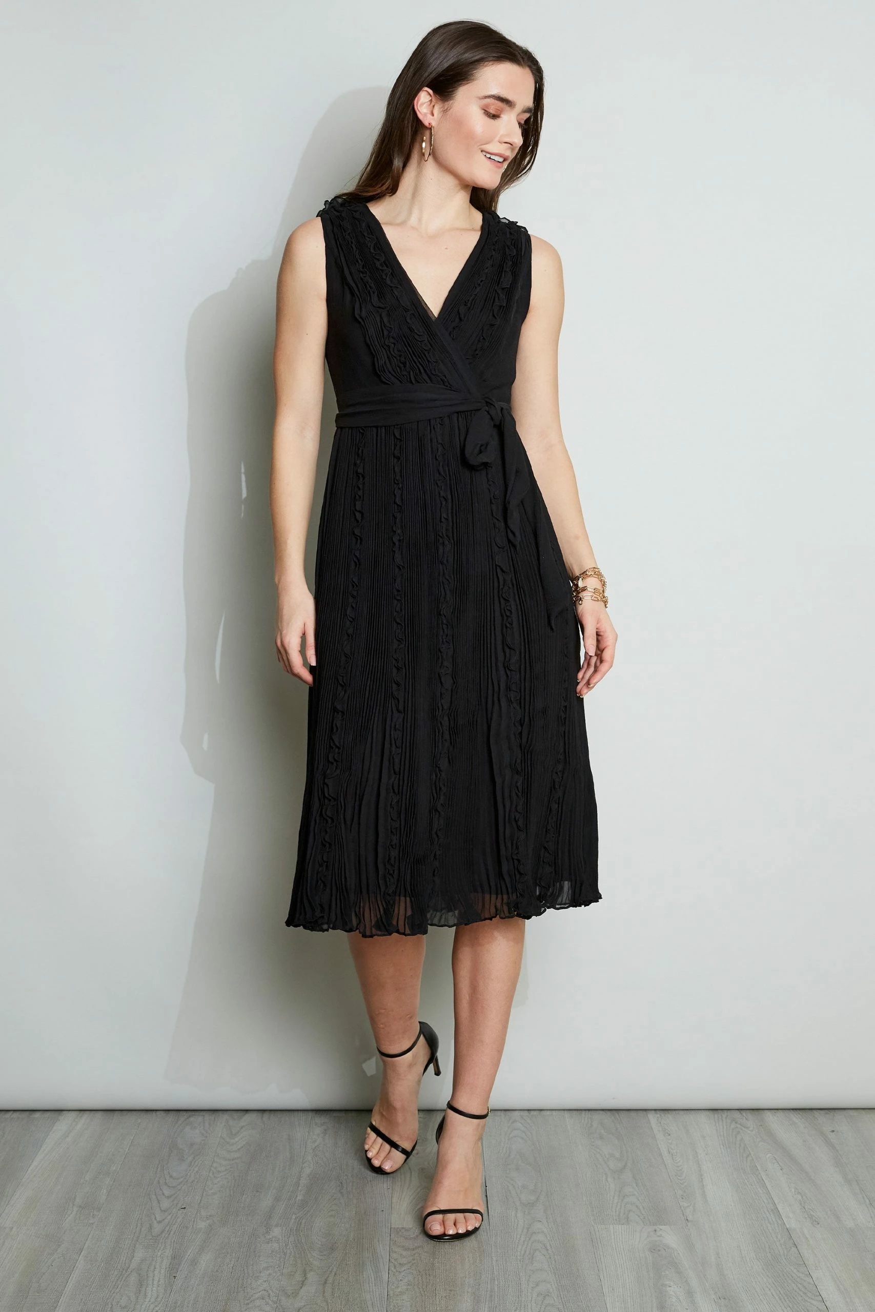 Elie Tahari Silk Ruffle Midi Dress 3 Elie Tahari Silk Ruffle Midi Dress