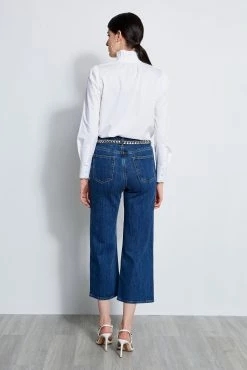 Elie Tahari Poplin Ruffle Shirt 7 Elie Tahari Poplin Ruffle Shirt -Elie Tahari Sales 2023 E315J202 E9017512 WHITE 3back 4398