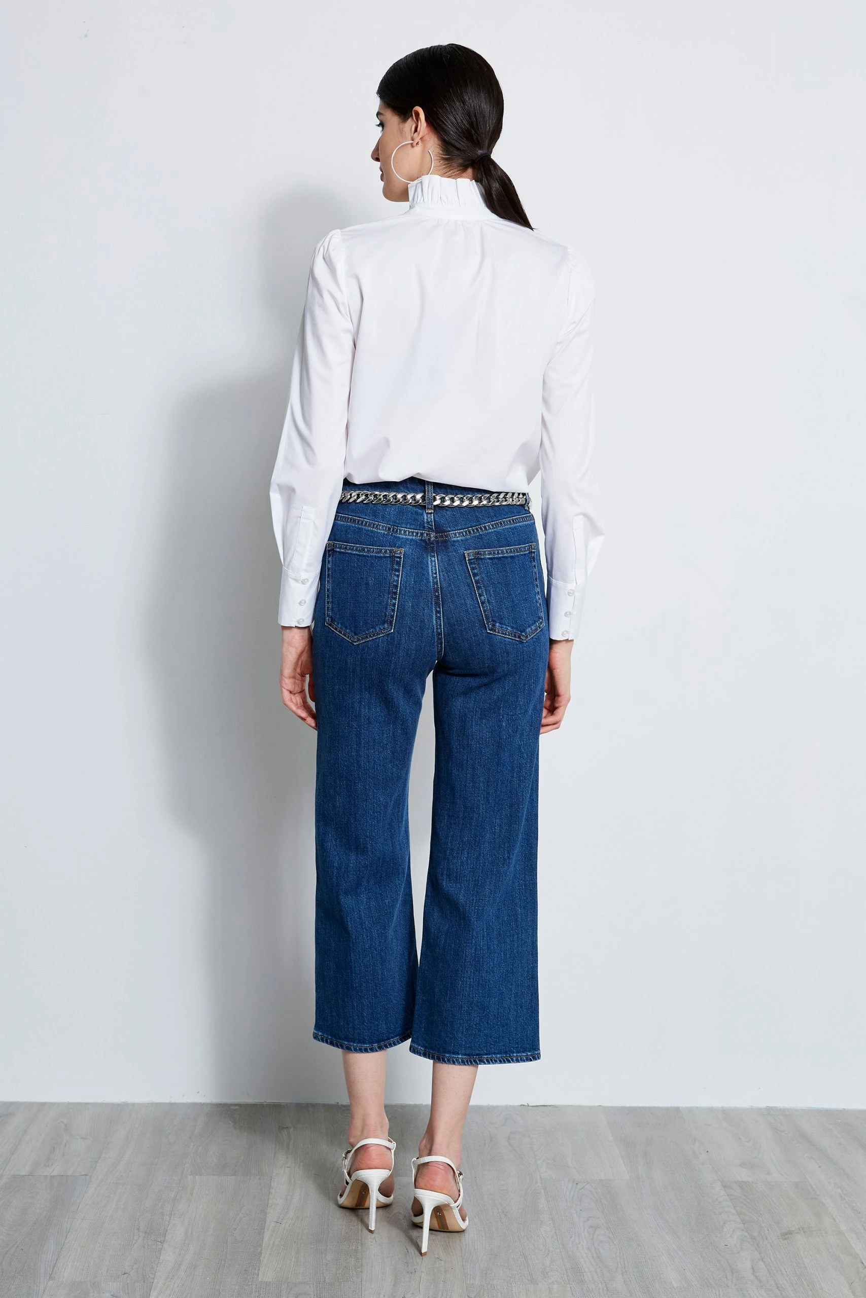 Elie Tahari Poplin Ruffle Shirt 5 Elie Tahari Poplin Ruffle Shirt - Image 3