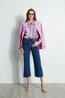 Elie Tahari Vine Floral Silk Crinkle Shirt 10 Elie Tahari Vine Floral Silk Crinkle Shirt -Elie Tahari Sales 2023 E315J202 INDIGO E3087103 ORCHID E4028503 MULTI 1Hero 437