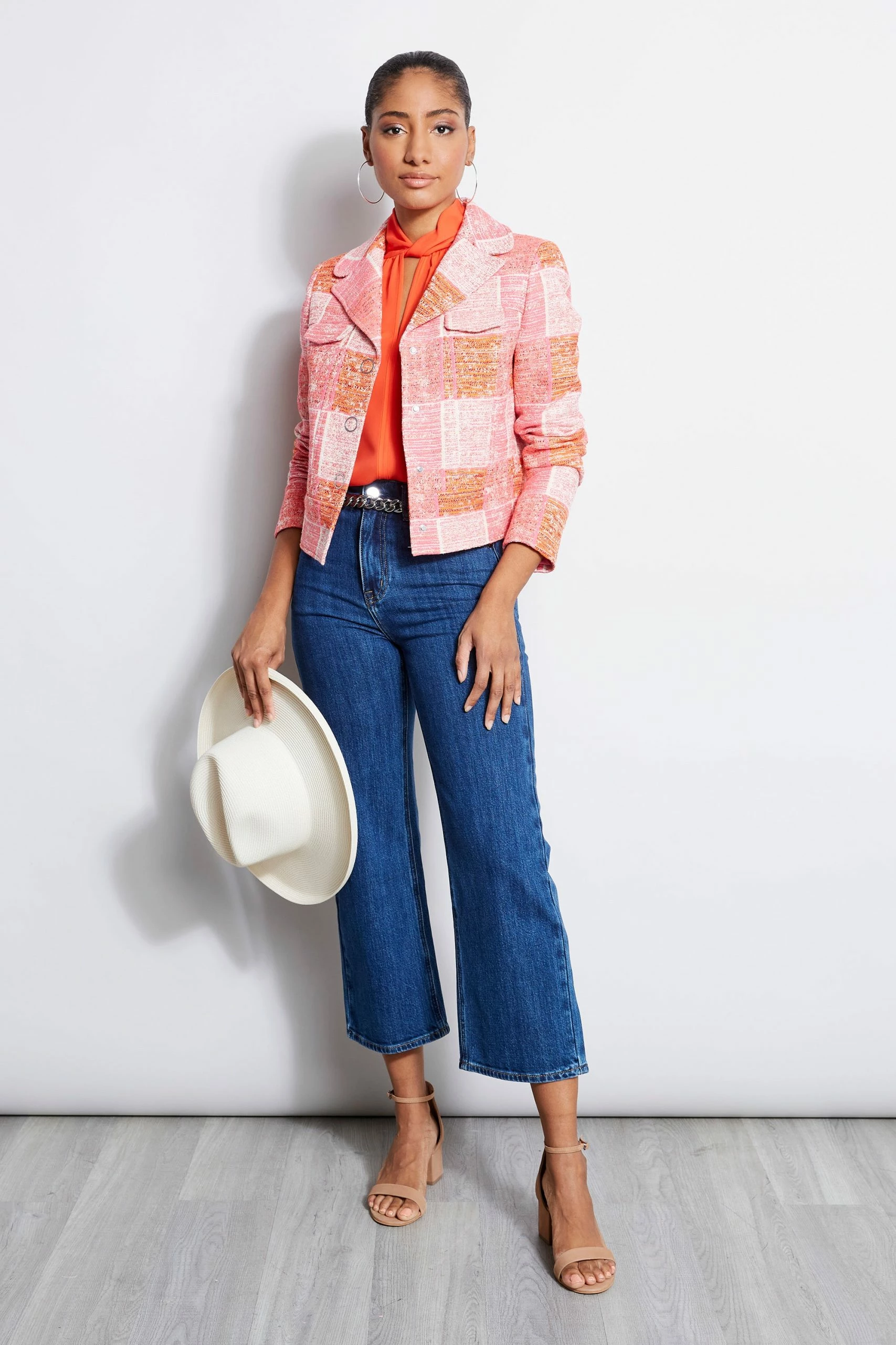 Elie Tahari Cropped Plaid Jacket 6 Elie Tahari Cropped Plaid Jacket - Image 4