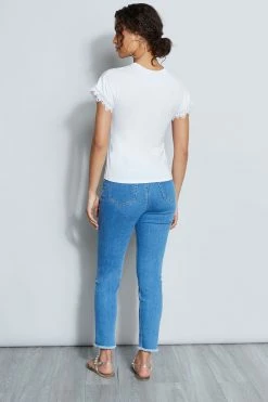 Elie Tahari Lace Trim Knit 9 Elie Tahari Lace Trim Knit -Elie Tahari Sales 2023 E356X502 FRESH PEARL 3BACK 041