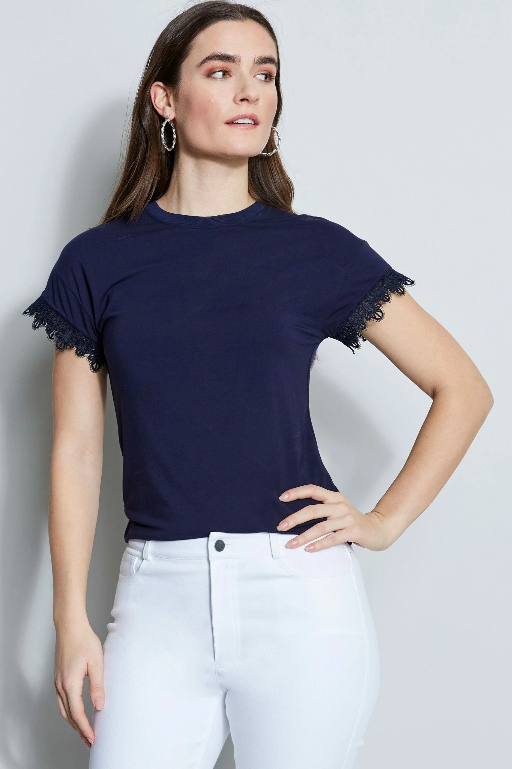 Elie Tahari Lace Trim Knit 5 Elie Tahari Lace Trim Knit - Image 3