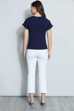 Elie Tahari Lace Trim Knit 9 Elie Tahari Lace Trim Knit -Elie Tahari Sales 2023 E356X502 STARGAZER 3BACK 035