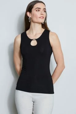 Elie Tahari Bar Tank 8 Elie Tahari Bar Tank -Elie Tahari Sales 2023 E356X512 BLACK 2FRONT 029