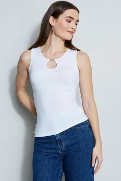 Elie Tahari Bar Tank -Elie Tahari Sales 2023 E356X512 WHITE 2FRONT 032