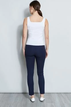 Elie Tahari Ribbed Square Neck Tank 9 Elie Tahari Ribbed Square Neck Tank -Elie Tahari Sales 2023 E35Y3512 WHITE 3BACK 056