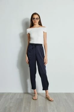 Elie Tahari Satin Cargo Pocket Pant 14 Elie Tahari Satin Cargo Pocket Pant -Elie Tahari Sales 2023 E4027203 STARGAZER E405K103 WHITE E45X7503 WHITE 1Hero 6781