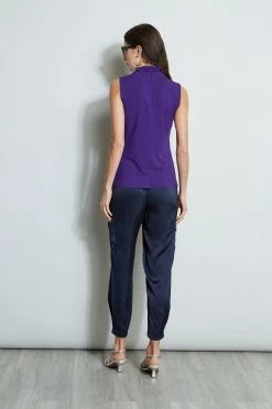 Elie Tahari Sleeveless Twist Knit 11 Elie Tahari Sleeveless Twist Knit -Elie Tahari Sales 2023 E4027203 STARGAZER E556X513 BLACKBERRY 3back 245