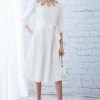 Elie Tahari Keyhole Cotton Midi Dress