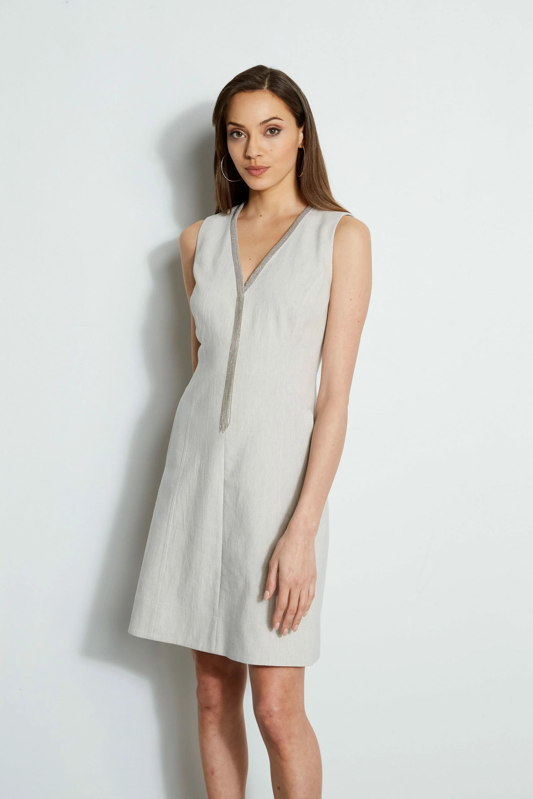 Elie Tahari Linen Chain Dress 6 Elie Tahari Linen Chain Dress - Image 4