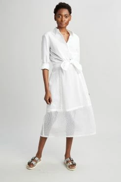 Elie Tahari Daisy Skirt 10 Elie Tahari Daisy Skirt -Elie Tahari Sales 2023 E406U300 DAISYSKIRT WHITE 1HERO 0055