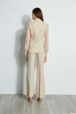 Elie Tahari Chiffon Sleeve Blazer -Elie Tahari Sales 2023 E4087203 ISLANDSAND E4087103 ISLANDSAND E2087503 WHITE 3BACK 577