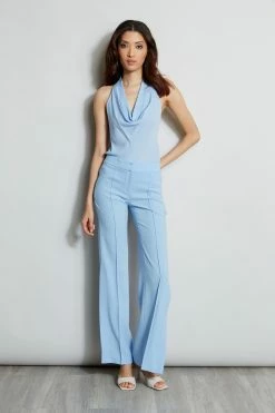 Elie Tahari Cowl Halter Shirt 12 Elie Tahari Cowl Halter Shirt -Elie Tahari Sales 2023 E4087203 WATERBLUE E410N513 WATERBLUE 1Hero 461