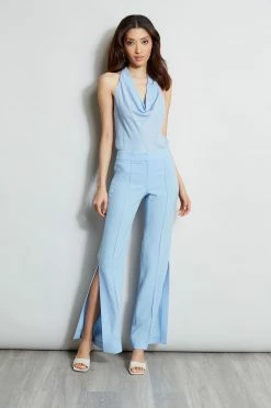 Elie Tahari Side Slit Pant 11 Elie Tahari Side Slit Pant -Elie Tahari Sales 2023 E4087203 WATERBLUE E410N513 WATERBLUE 1Hero 468
