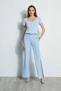 Elie Tahari Side Slit Pant 10 Elie Tahari Side Slit Pant -Elie Tahari Sales 2023 E4087203 WATERBLUE E45X3503 WATERBLUE 1Hero 1276