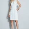 Elie Tahari Sleeveless Keyhole Dress