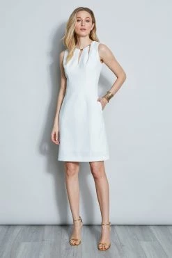 Elie Tahari Sleeveless Keyhole Dress