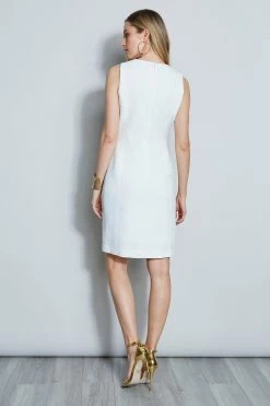 Elie Tahari Sleeveless Keyhole Dress 7 Elie Tahari Sleeveless Keyhole Dress -Elie Tahari Sales 2023 E40C4602 MILKWEED 3BACK 027