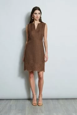 Elie Tahari Embroidered Hem Dart Dress 10 Elie Tahari Embroidered Hem Dart Dress -Elie Tahari Sales 2023 E40C4603 SUMATRA 1Hero 2581