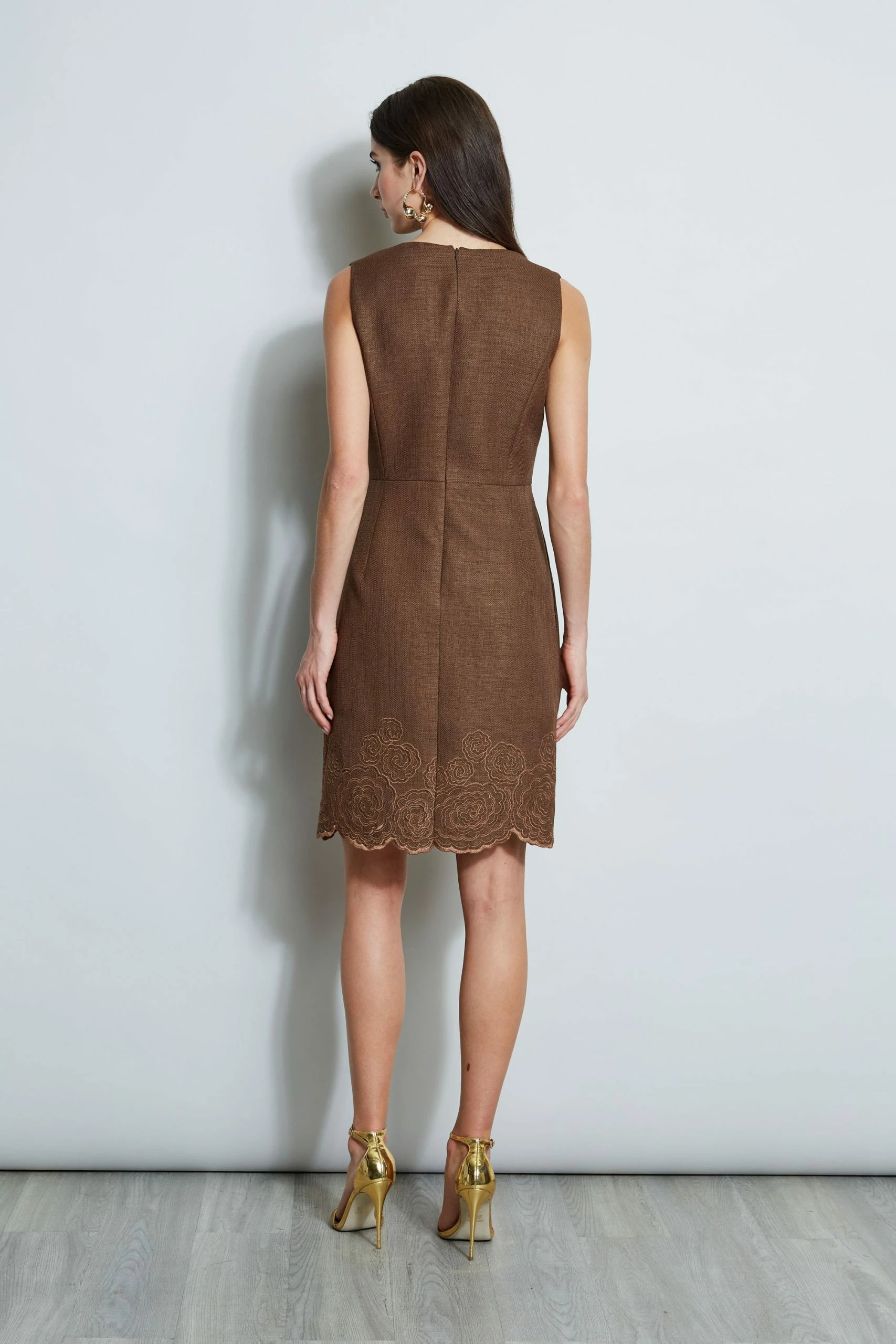 Elie Tahari Embroidered Hem Dart Dress 8 Elie Tahari Embroidered Hem Dart Dress - Image 6