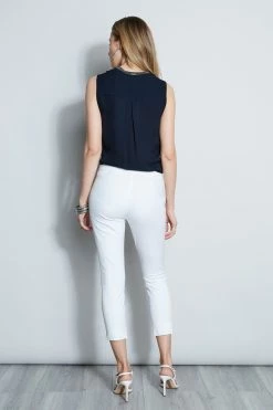 Elie Tahari Cropped Skinny Pant -Elie Tahari Sales 2023 E40M0202 WHITE 3BACK 012