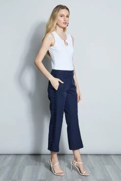 Elie Tahari Embroidered Cropped Pant