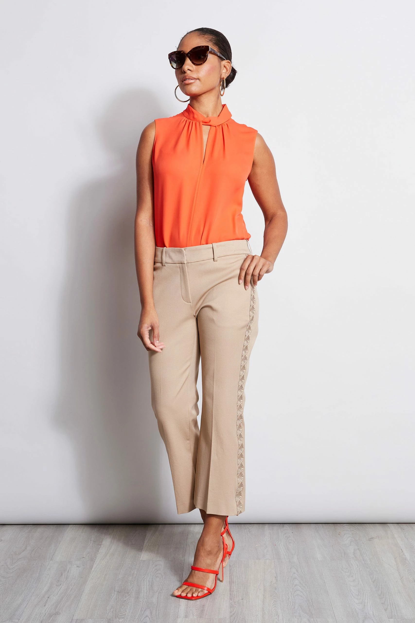 Elie Tahari Sleeveless Silk Twist Shirt 4 Elie Tahari Sleeveless Silk Twist Shirt - Image 2