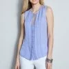 Elie Tahari Lace Detail Shirt -Elie Tahari Sales 2023 E410N502 WISTERIA 2FRONT 024 1